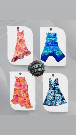 Y2K Pastel Print Dress