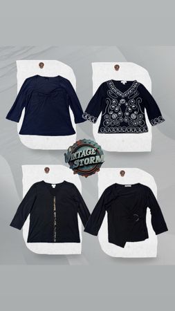 Y2K Midnight Noir Poly Blouse