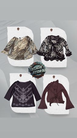 Y2K Mocha Muse Poly Blouse