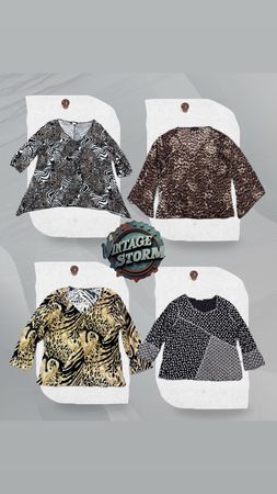 Y2K Cheetah Print Poly Blouse