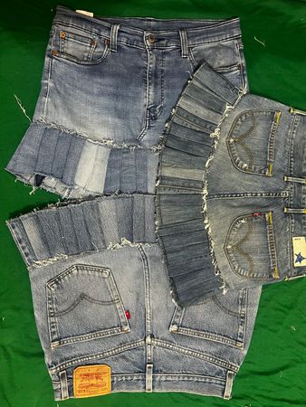 Jupes en denim upcyclées