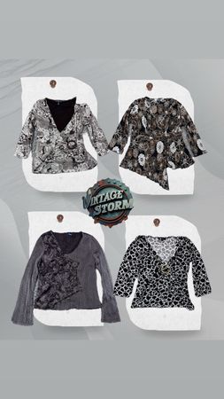 Y2K Abstract Aura Poly Blouse