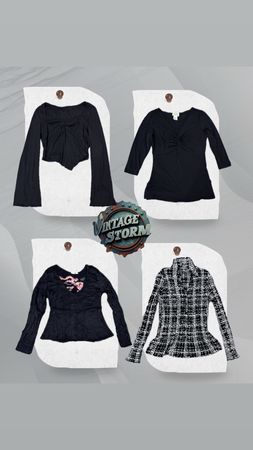 Y2K Dark Angel Poly Blouse