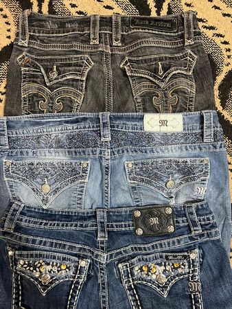 MissMe/True Religion/Rock Revival & Y2K embellished jeans-30pcs- EM-008