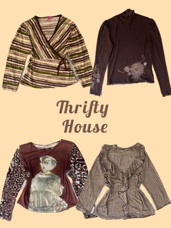 Dark Academia Meets Y2K Tops(TH/393)