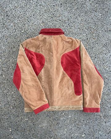 Upcycled Corduroy Wave-Panel Jacket