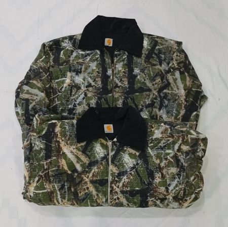 CR8559 UPCYCLED CARHARTT CAMO JACKETS