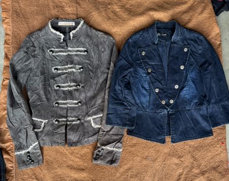 Veste en denim croisée 12 pièces
