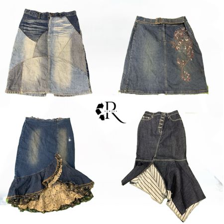 Y2K NYC IT Girl Denim Midi Skirt RW-1991