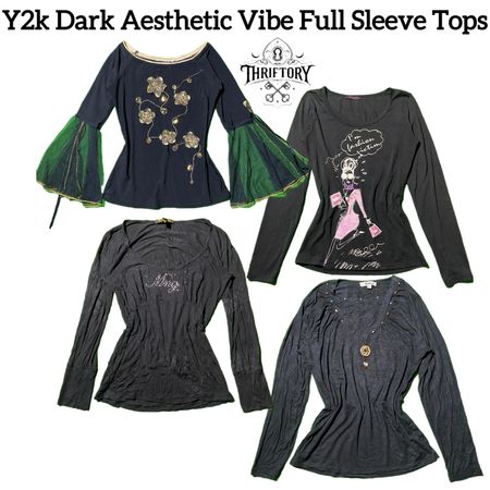 Y2K Dark Ehstheti Vibe Full Sleeve Tops TY-035