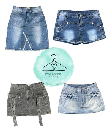 160526-10 y2k denim mini skirts 11 pcs