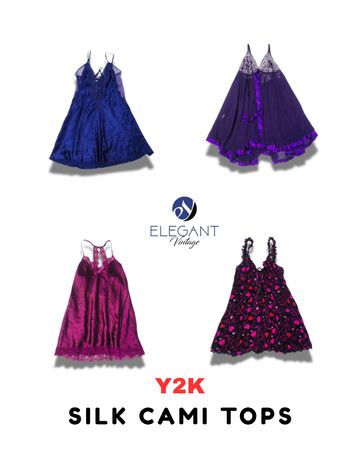 Y2K Silk Cami Tops Cami Tops - EV1797