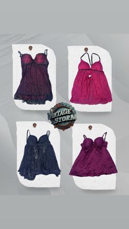 Y2K Crimson Desire Babydoll Tops