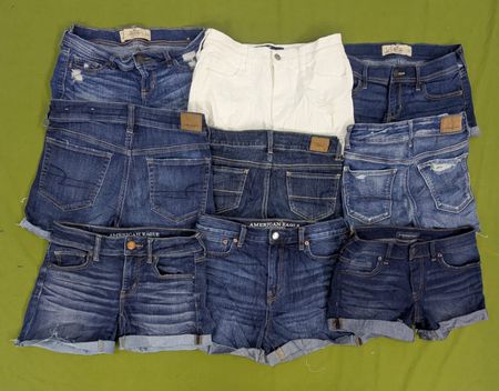 💥 RV3525 4 Brands Denim Mini Shorts