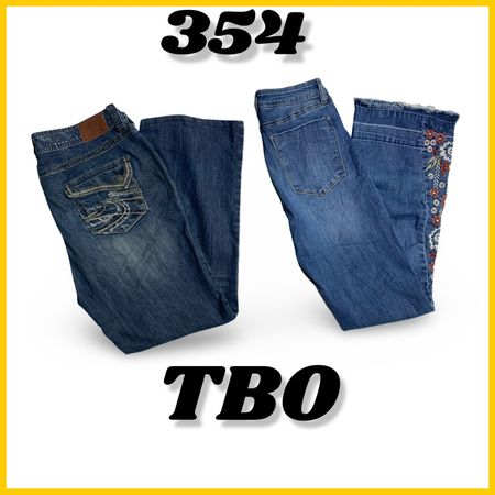Y2k detailing Flare Jeans (brands) Lee & BKE etc #354.