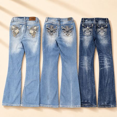 Y2K Embellished and Embellished Women Bootcut Jeans