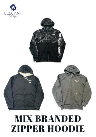 Mix Branded Zipper Hoodies - EVM1154