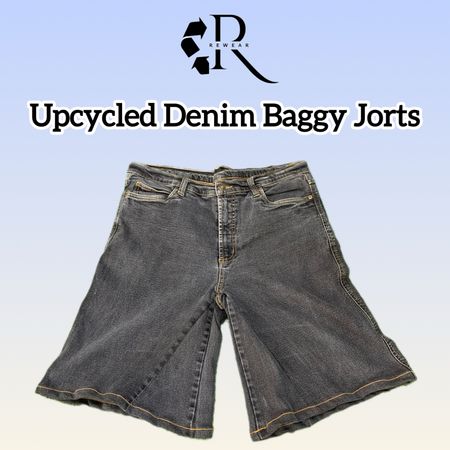 Upcycled  Denim Baggy  Jorts / Shorts