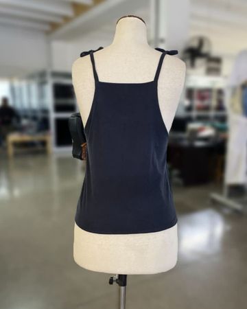 Upcycled y2k Tie-Front Tank Top