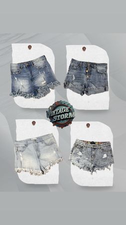 Y2K Frayed Hem Shorts