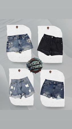 Y2K Grunge Jean Shorts