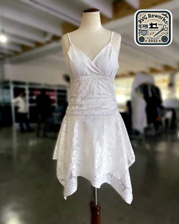 Upcycled y2k Lace Mini Dress