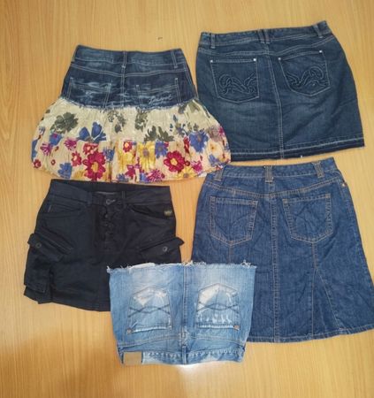 Y2K Denim Skirt Selection | Vintage Mini & Midi Skirts Mix
(MSK-193)