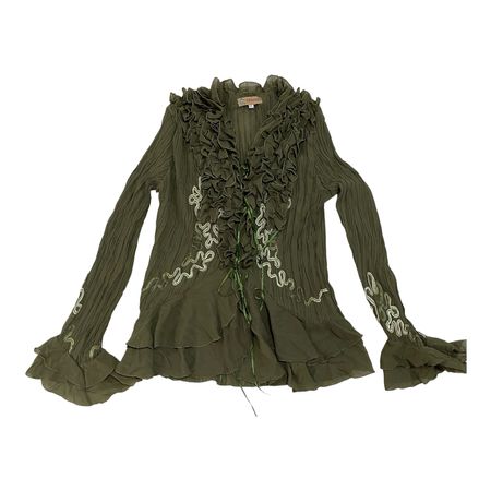 Y2K ruffle blouse