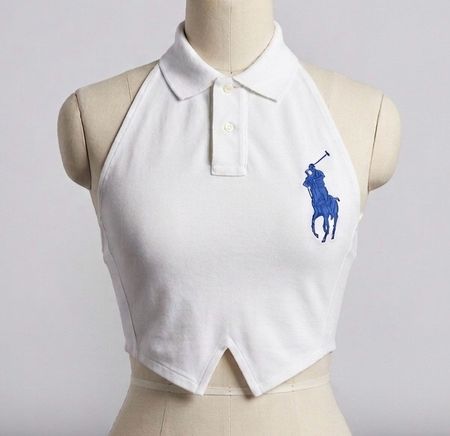 Upcycle Ralph Lauren Polo Halter Top (DV -05)