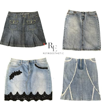 Y2K NYC IT GIRL DENIM MINI SKIRTS RE-3256