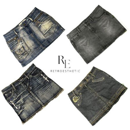 Y2k NYC IT GIRL DENIM MINI SKIRTS RE-3261