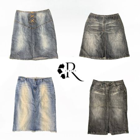 Y2K Unique Girls Denim midi Skirts RW2005