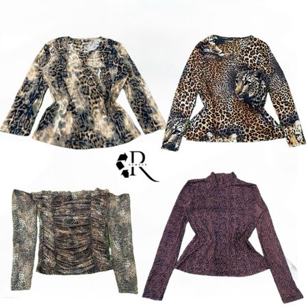 Y2K Unique Girl Animal Print Full Sleeves Tops RW2009