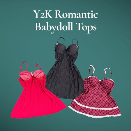 Y2K Romantic Babydoll Tops - (19/05)