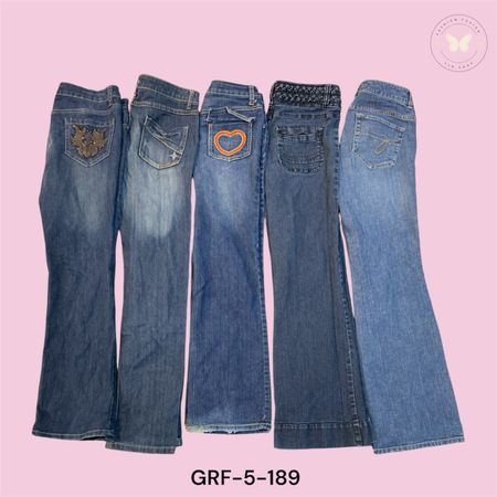 Women’s High Waist Embroidered Denim Trousers (GRF-5-189)