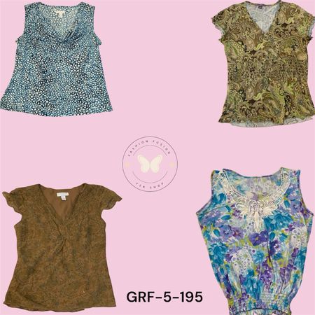 Women’s Casual Y2K Printed Floral Blouse Shirt (GRF-5-195)