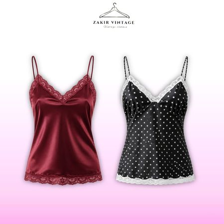 Y2k silk Cami Tops