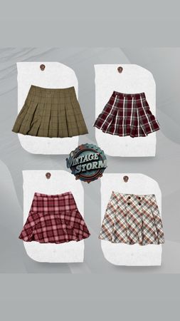 Y2K Checkered Skater Skirt