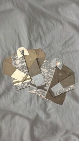 Upcycled Camo Contrast Nike Jacket