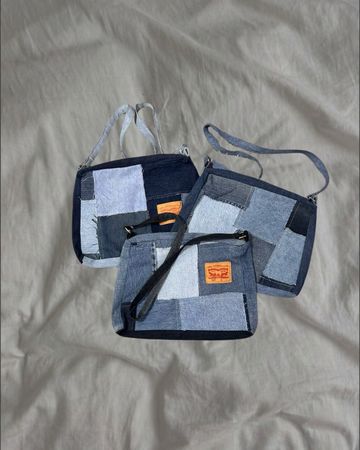 Upcycled Levi's Multi Patch Denim Bags