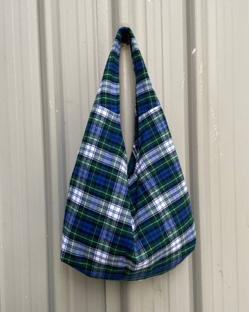 Upcycled Oxford Slouchy Bag