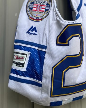 Upcycled Baseball Jersey Shoulder Bag