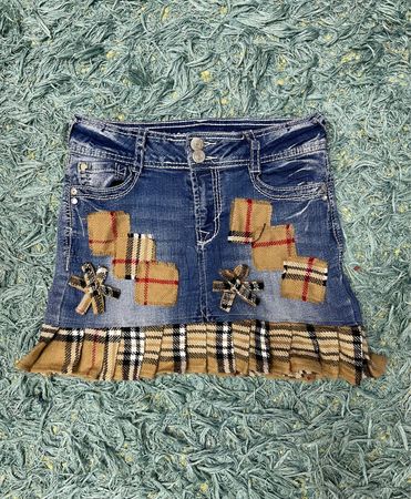 Upcycle Unbranded Denim Min Skirt (DV -05)