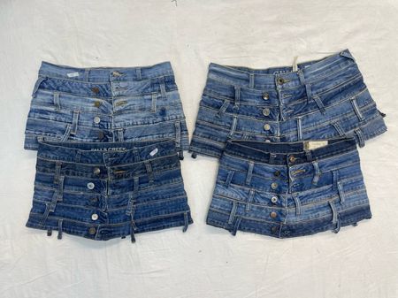 Upcycle Mini Denim Belted Skirt (DV -05)