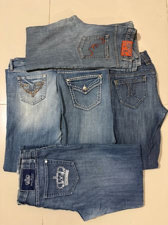 Y2K embroidered & embellished jeans