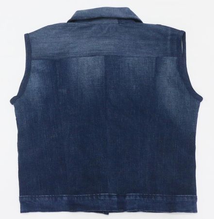 CR1682 UPCYCLED DENIM BUTTON VEST