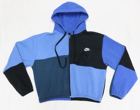 CR1684 UPCYCLED COLORBLOCK ZIP HOODIE