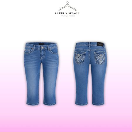 Y2K emblished Capri jeans