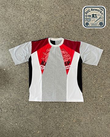 Upcycled Panelled Graphic Jersey Tee