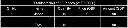Custom handpick Stablesrochelle 10 Pieces (21/05/2026)